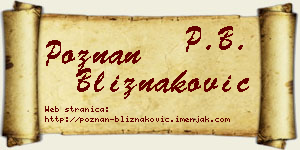 Poznan Bliznaković vizit kartica